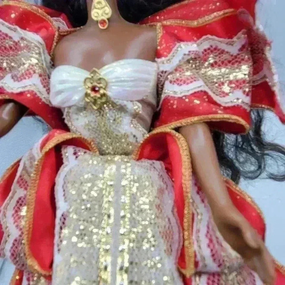 VTG 1987 MATTEL INC. HAPPY HOLLIDAYS BLACK BARBIE DOLL SPECIAL EDITTION RARE - Picture 6 of 16